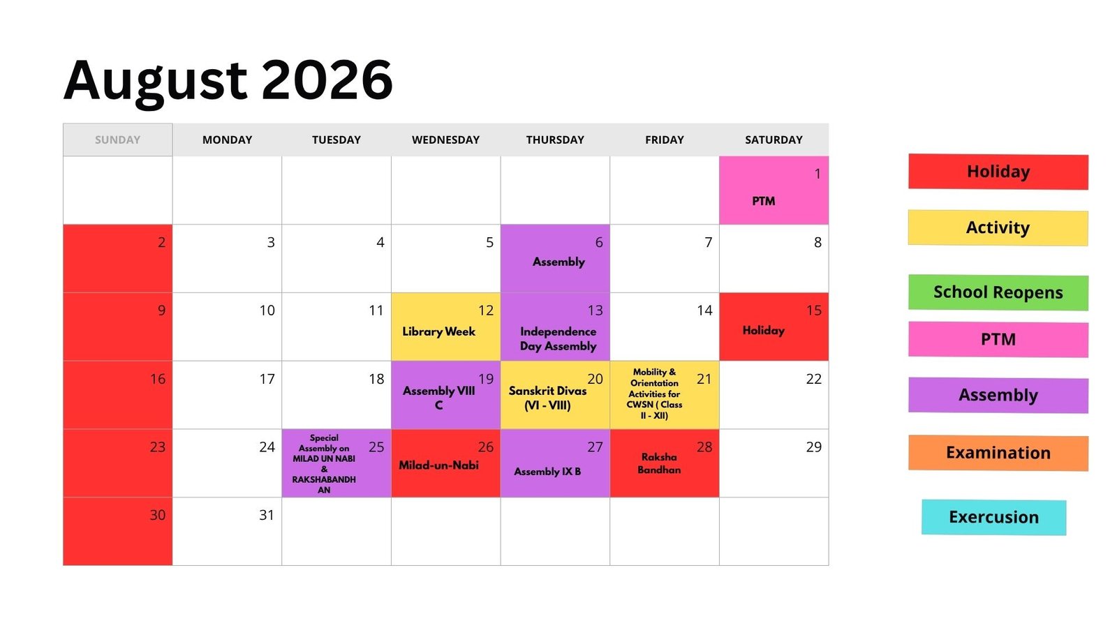 Simple Business Calendar Monthly Schedule 2026 (2)